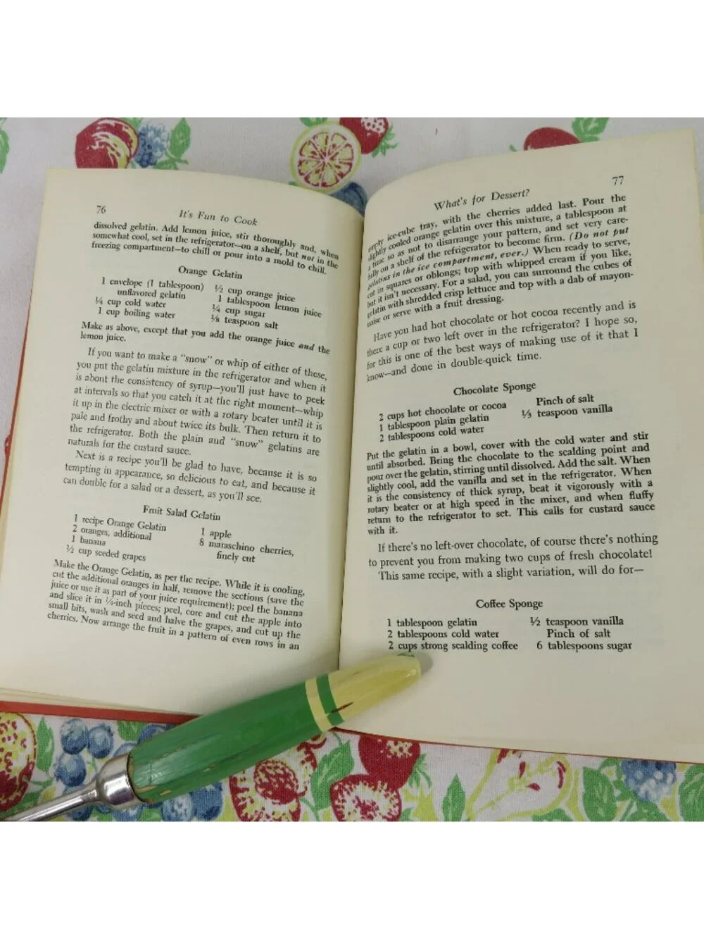 It's Fun to Cook Cookbook 1952 First Edition Cook Book Adele De Leeuw